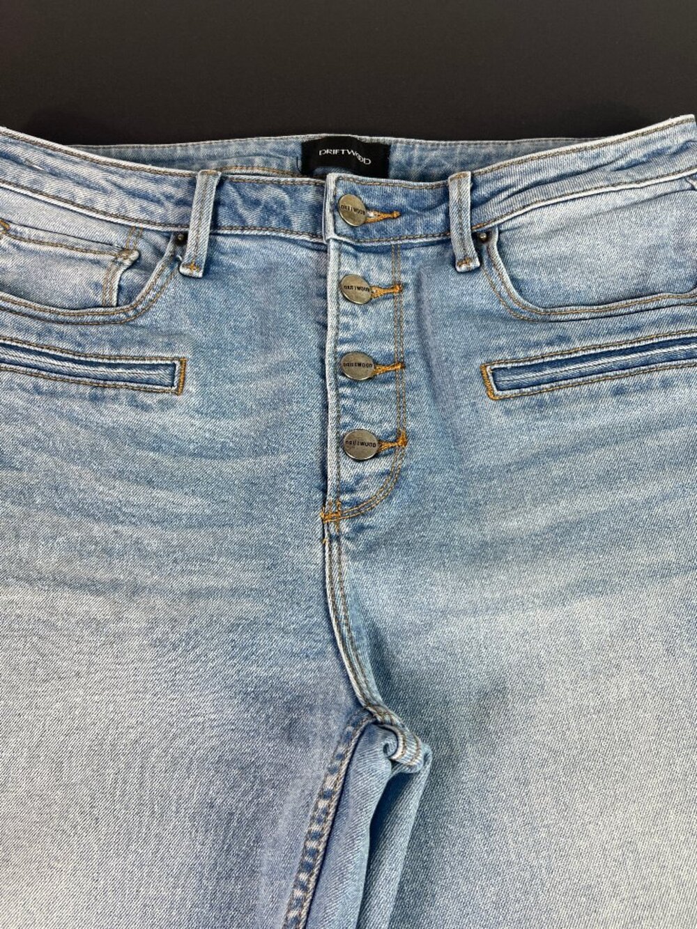 Driftwood Jeans Women's 31x25* Charlee High Rise Wide Leg Crop Blue Denim Tag 29 - Picture 3 of 16